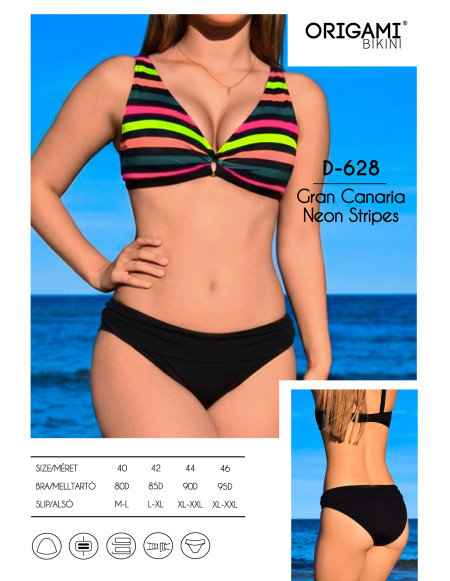 Gran Canaria Neon Stripes D-628 Origami plavky