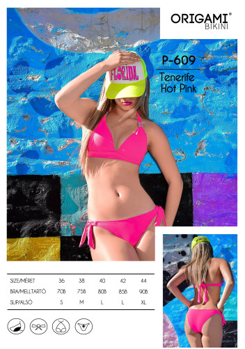 Tenerife Hot Pink P-609 Origami plavky 2