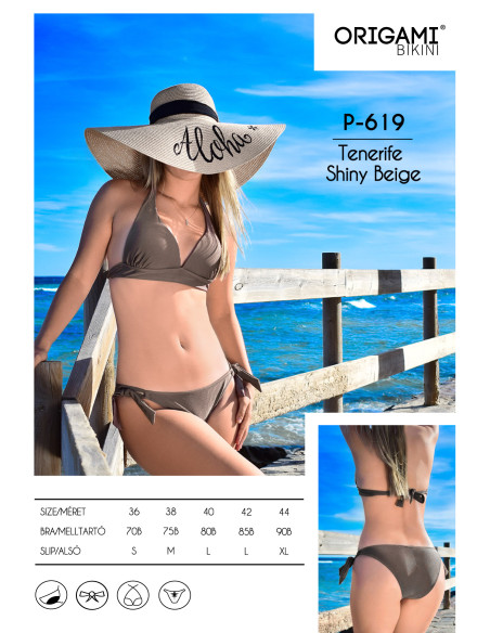 Tenerife Shiny Beige P-619 Origami plavky