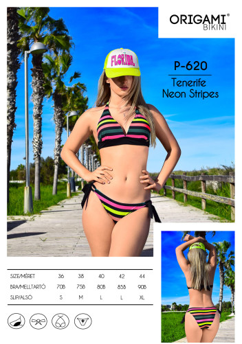 Tenerife Neon Stripes P-620 Origami plavky 2