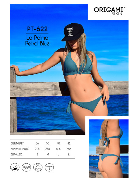 La Palma Petrol Blue PT-622 Origami plavky