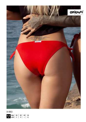 Piros teli alsó X-983 Origami Bikini