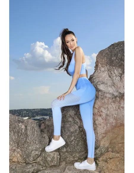 Blue Infinity GM-101 Súprava fitness oblečenia, dvojdielna, Origami GYM wear