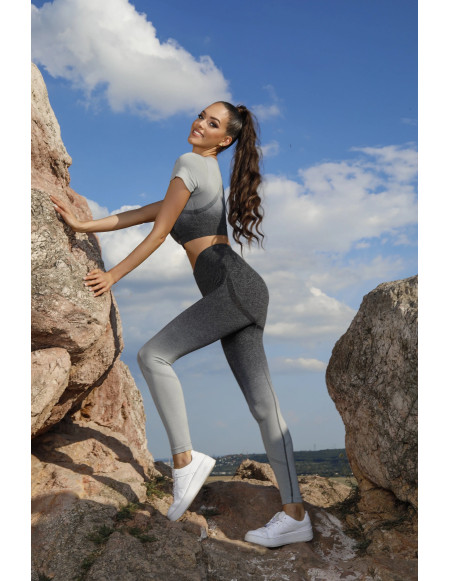 Gray Infinity GM-106 Súprava fitness oblečenia, dvojdielna, Origami GYM wear