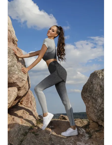 Gray Infinity GM-106 Súprava fitness oblečenia, dvojdielna, Origami GYM wear