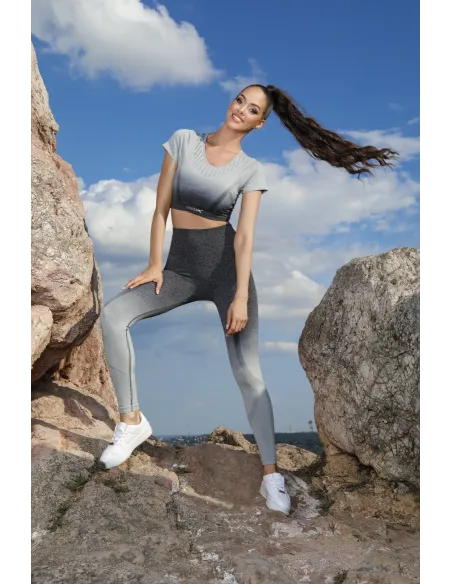 Gray Infinity GM-106 Súprava fitness oblečenia, dvojdielna, Origami GYM wear