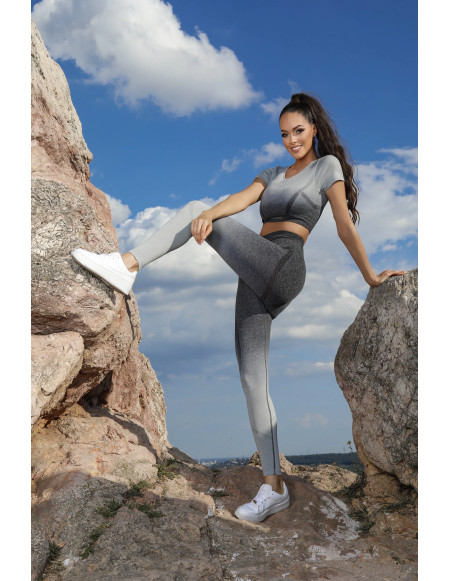 Gray Infinity GM-106 Súprava fitness oblečenia, dvojdielna, Origami GYM wear