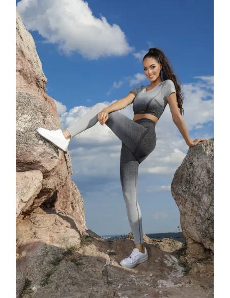 Gray Infinity GM-106 Súprava fitness oblečenia, dvojdielna, Origami GYM wear