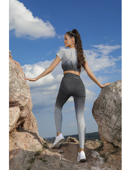 Gray Infinity GM-106 Súprava fitness oblečenia, dvojdielna, Origami GYM wear