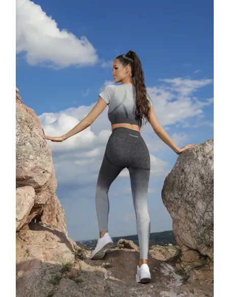 Gray Infinity GM-106 Súprava fitness oblečenia, dvojdielna, Origami GYM wear