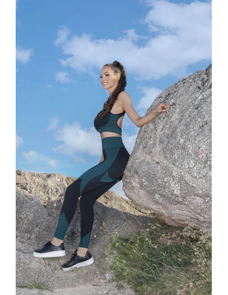 Green Shape GM-108 Súprava fitness oblečenia, dvojdielna, Origami GYM wear