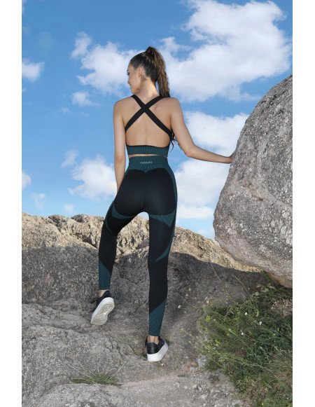 Green Shape GM-108 Súprava fitness oblečenia, dvojdielna, Origami GYM wear