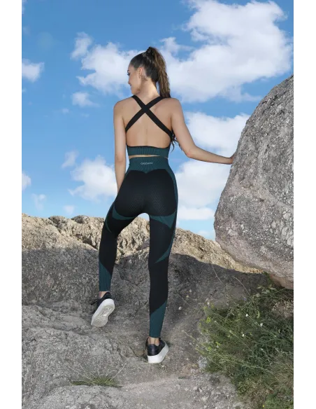 Green Shape GM-108 Súprava fitness oblečenia, dvojdielna, Origami GYM wear