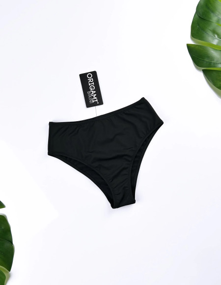 Čierne nohavičky s vysokým pásom X-272 Origami plavky