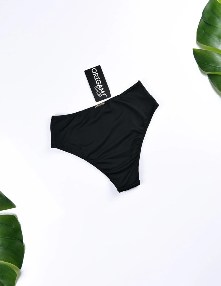 Čierne nohavičky s vysokým pásom X-272 Origami plavky